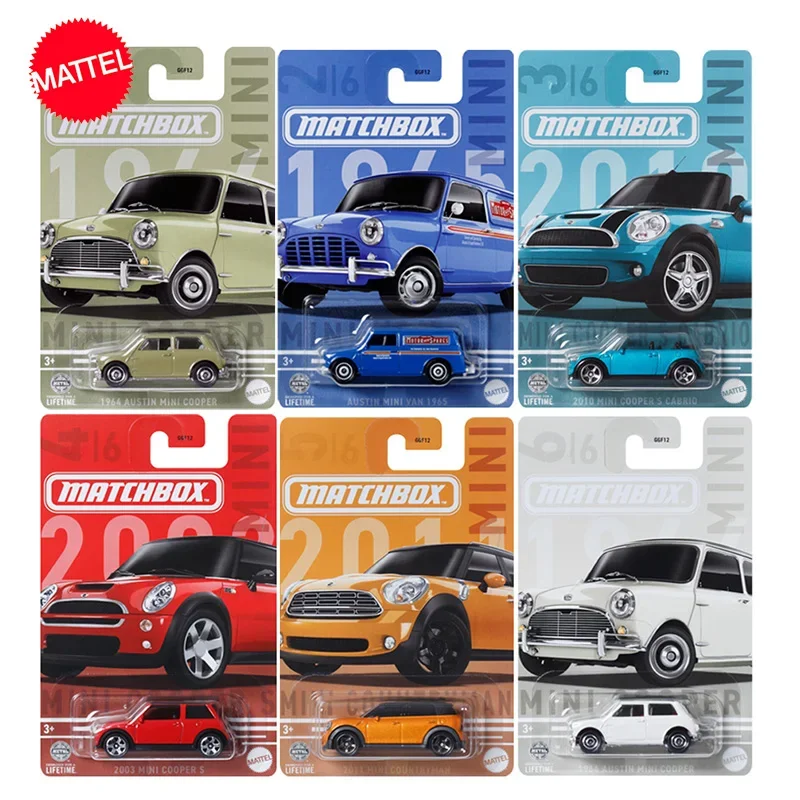 Original Mattel Matchbox Car Toys 1/64 Mini Cooper Set Austin Van Cabrio Set Vehicle Model Toy for Boys Collection Birthday Gift