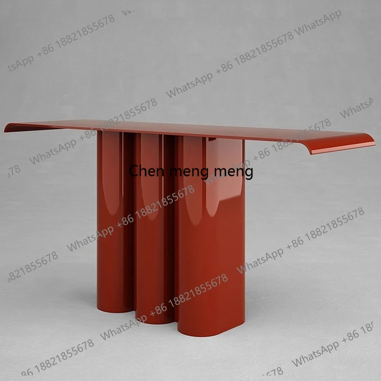 

Nordic solid wood against the wall household entrance table modern light luxury simple end table hotel corridor decoration table