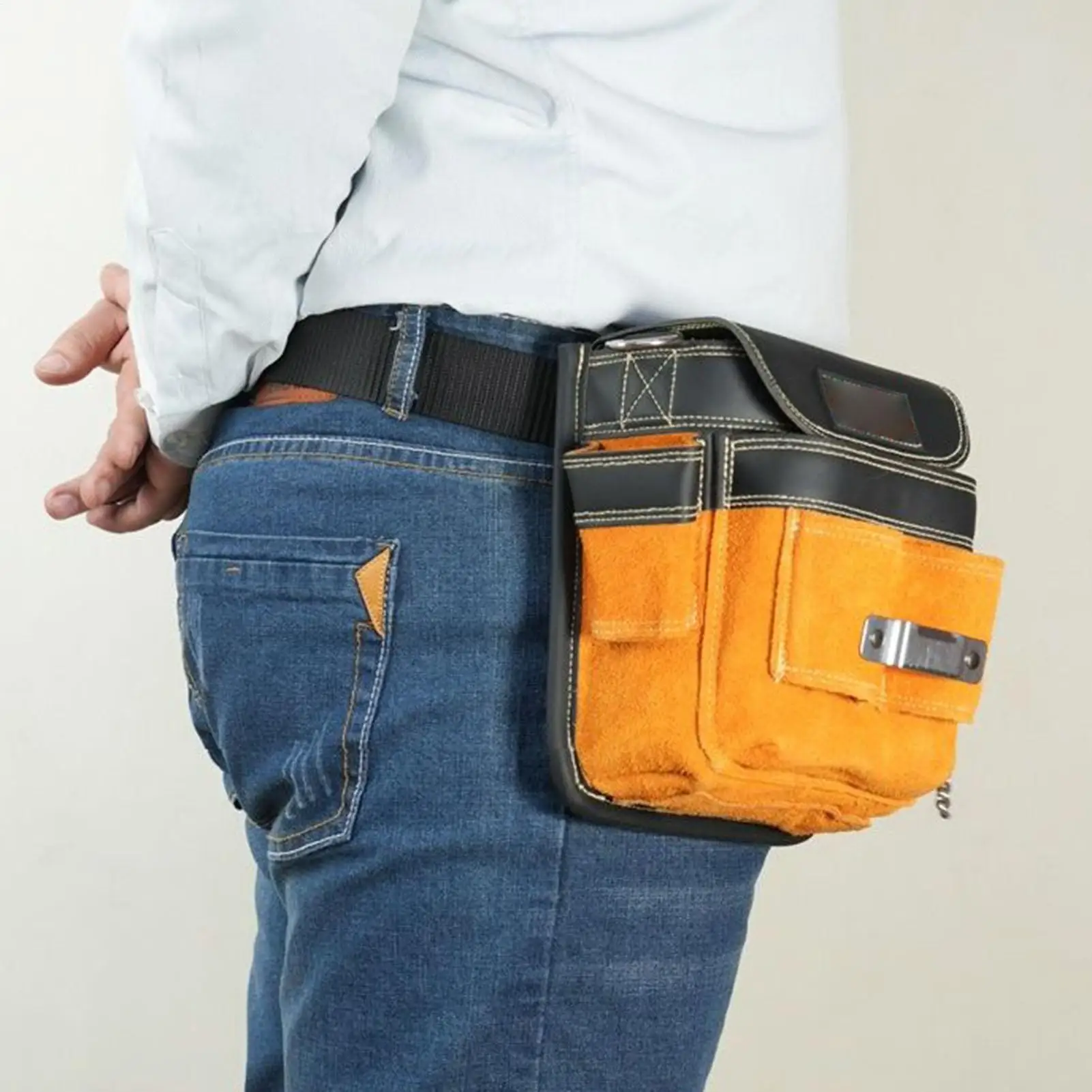 

Пояс для инструментов, водонепроницаемый органайзер с несколькими карманами и плечевым ремнем, съемный ремень, держатель для инструментов для строительства
