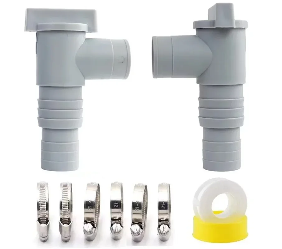 Intex Bestway PoolSun Pool Cut-off Valve Set for 32mm Hose Connections