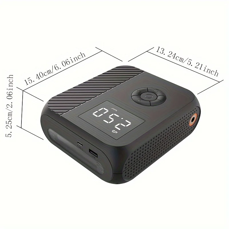 1800A الرقمية الانتقال كاتب 150PSI منفاخ لإطارات السيارة 14800mAh 12V المحمولة بطارية ليثيوم السيارات USB QC3.0 8.0L 6.0L