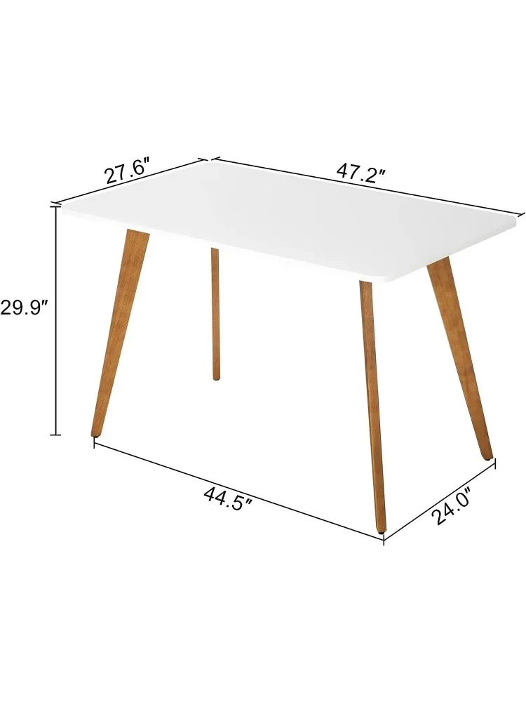 Dining Table for 4-6 Person Rectangular Kitchen Table with Soild Wood Legs Mid Century Modern Table for Dinning Room, Kitchen