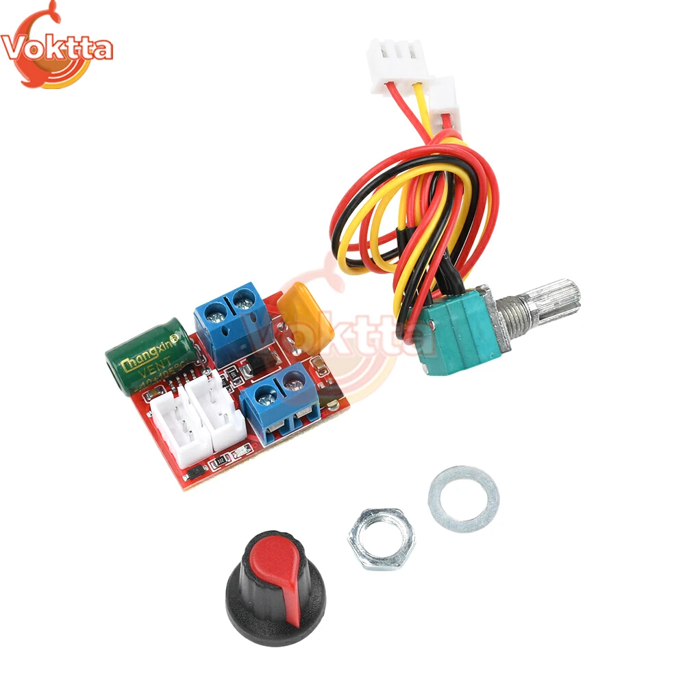 DC 4.5V-35V Motor PWM Speed Controller 3V 6V 12V 24V 35V 5A 90W Speed Control Switch Mini LED Dimmer Adjustable Drive Module