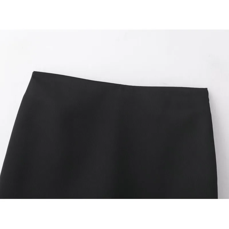 المرأة الربيع الصيف التباين الدانتيل تنحنح تنورة عالية الخصر المرأة Skort أنيقة الجانب البريدي التنانير النسائية #4