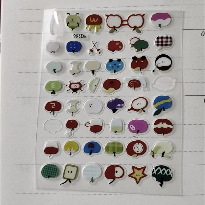 

Kawaii Cartoon 3D Stickers Cute Mini DIY Decor for Journal Phone Earphone Case Stationery Decals