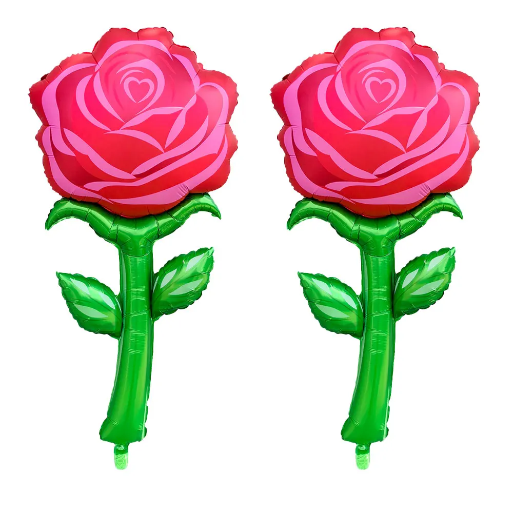 53inch Large Rose-Shaped Aluminum Foil Balloons, Suitable for Weddings, Valentine's Day Confession Decorations, Anniversaries, Romantic Proposals, Engagements, Mother's Day, Birthday Wedding Party Decorations