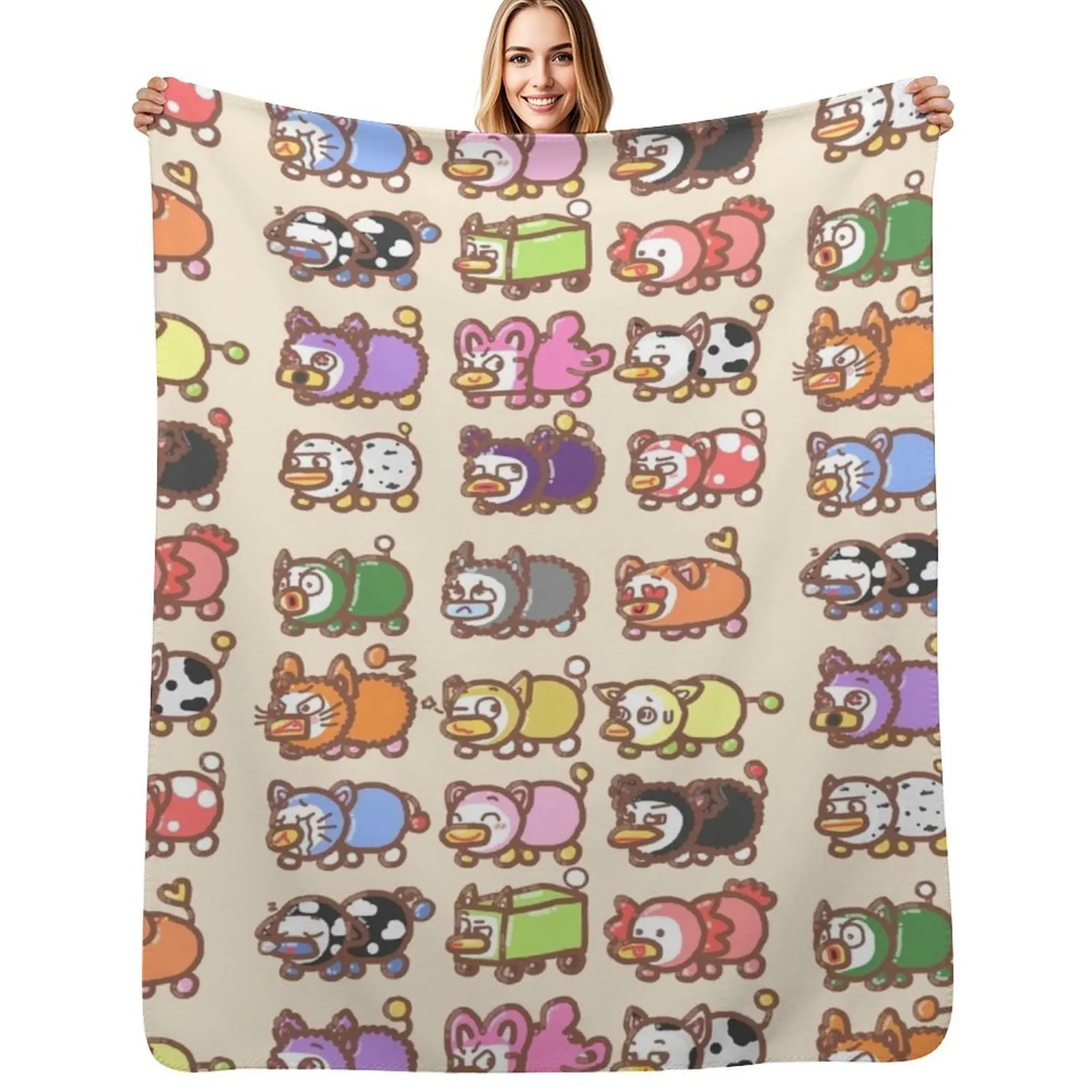 

Pattern of Peepys :0 Throw Blanket Cozy Light Blanket for Travel Camping Picnic