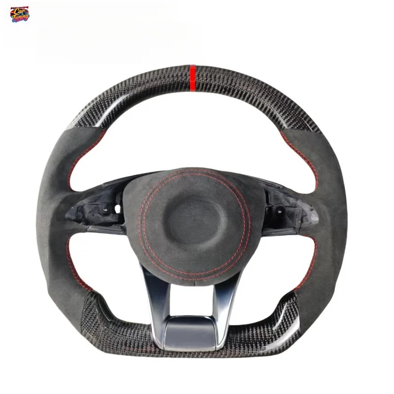 for Benz GLC63/GLC43/C200/C260/C180/E300/GLE63/GLB/CLA45/CLA35 Carbon Fiber Steering Wheel Modification