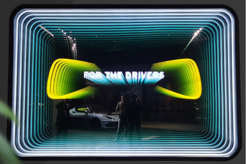 New Trend Wall-mounted Floor-standing Custom Roundness Quadrate Octagon Infinity Custom Led Neon Sign 3d Mirror Wall Mirror