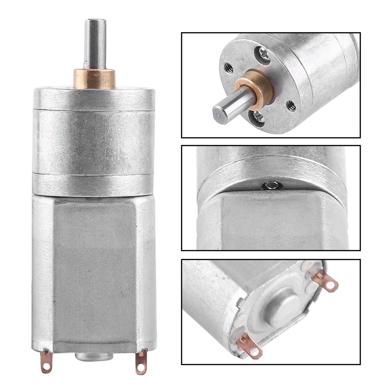 12V High  Electric Gear Reduction Motor 15~200RPM Outer Diameter 20MM Electric Gear Box Gear Box Reduction Geared Motor