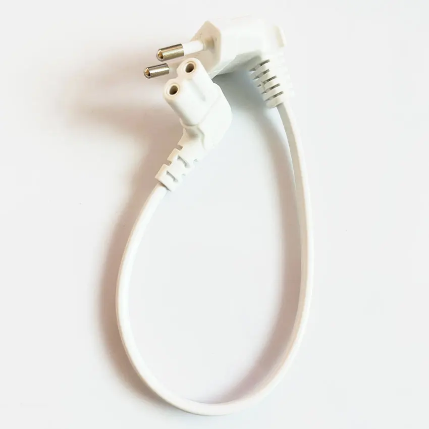 0.3M 90 Degree Schuko CEE7/16 Europe 2pin Male to Right Angled IEC 320 C7 Power Supply Cord Cable image 4