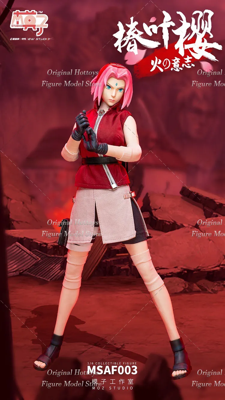 MOZ STUDIO MSAF003 1/6 Scale Female Soldier Haruno Sakura Anime Beauty Full Set 12-inch Action Figure Doll Collection In Stock