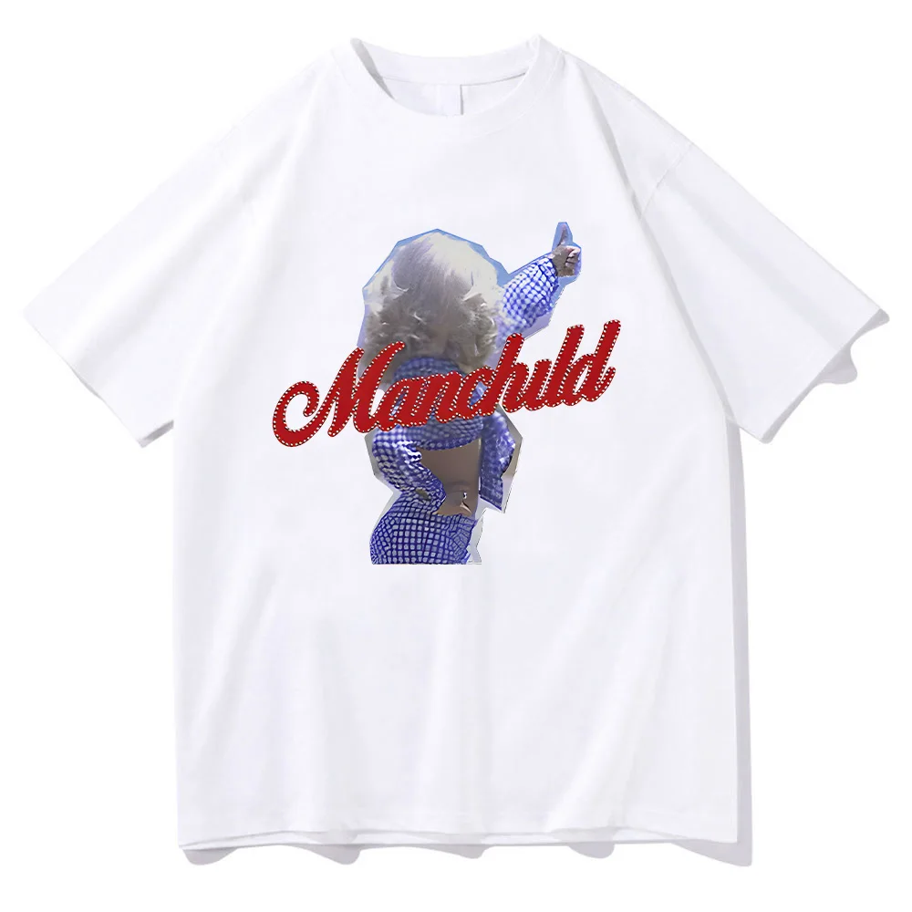 

Sabrina Carpenter Manchild T -shirt Women Aesthetic Streetwear Grunge Kawaii University Hip Hop Tees Unisex Short Sleeve