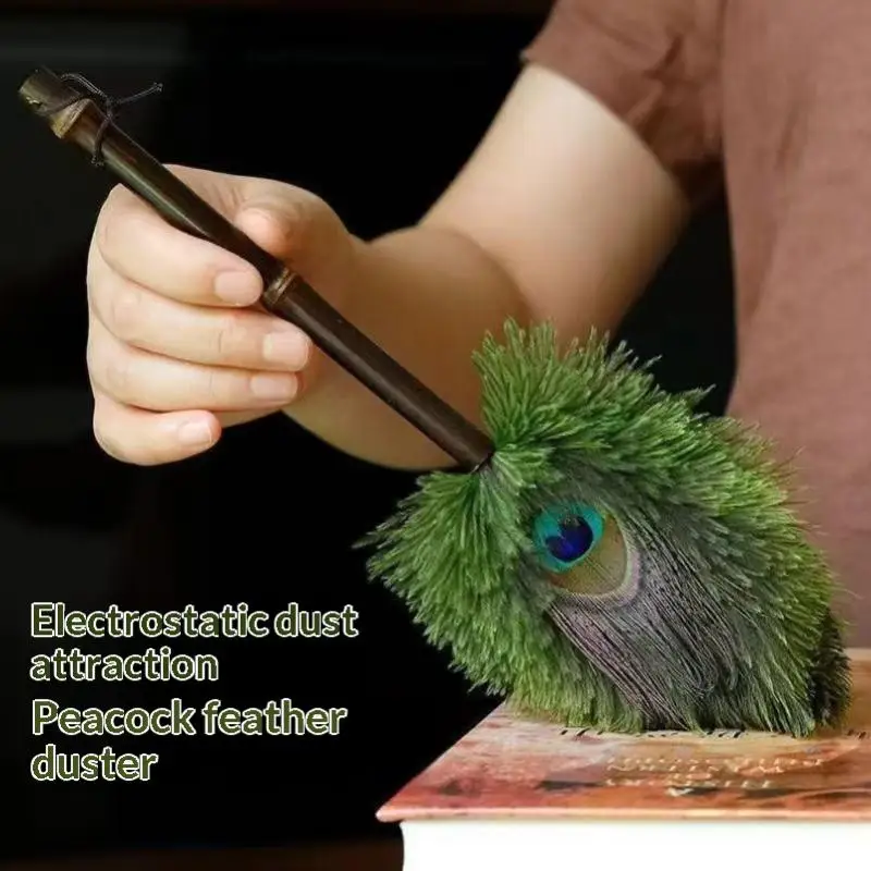Ostrich Feathers Duster with Portable Handle Ideal for Home and Office Anti-static Cleaning view 4