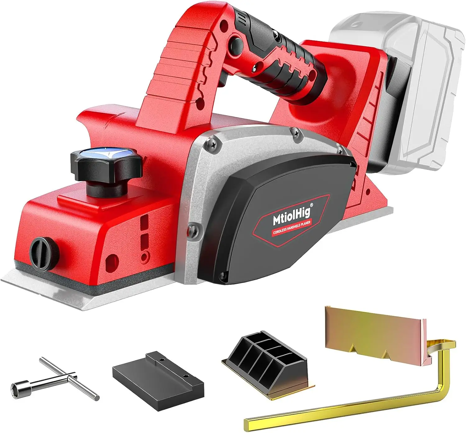 

30000 CPM Cordless Handheld Planer, 3-1/4 Inch Electric Planer for Woodworking, Carpentry, Home DIY (No Battery)
