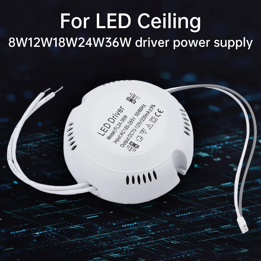 LED-Treiber AC220V zu DC 24-82V 70V-125V Stromversorgung Beleuchtungstransformator für LED-Deckenleuchte 8W 12W 18W 24W 36W – Detail 4