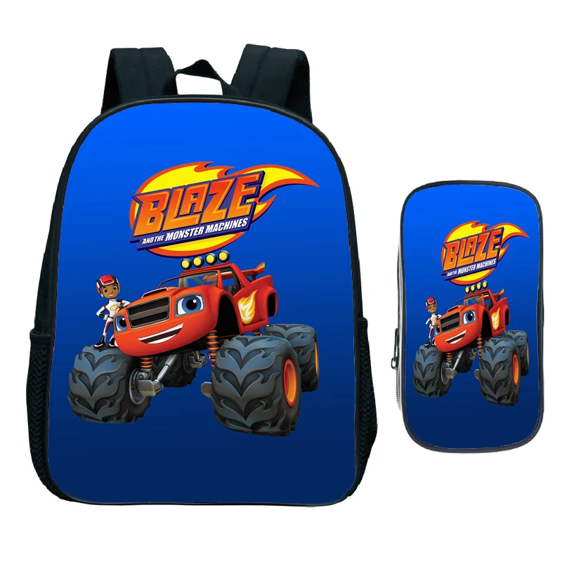 2 szt. Płomień i mega maszyny plecak płonący samochód dziecięcy chłopiec dziewczynka tornister prezent dla dziecka przedszkolna