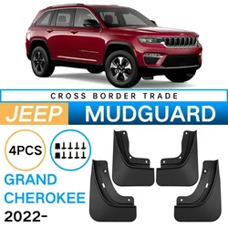 Mudflaps Mudguards Fit for Geep Grand Cherokee 2022-2023 Mudguards Tire Fenders Mud Flaps Wheel Guards Accessories 4x Tyre