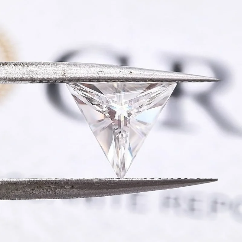 

Small Size Highest Grade Super White D Color Moissanite Stone Triangle Cut VVSS1 DIY Jewel Making Charms Gemstone