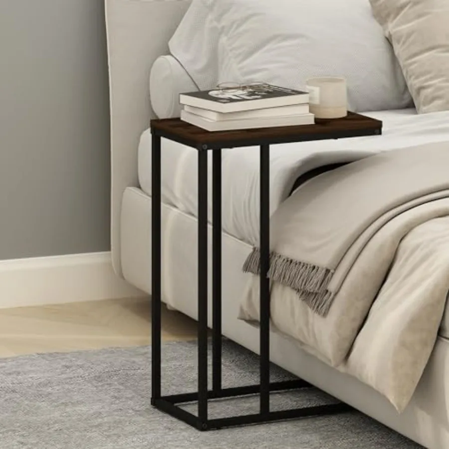 

C-Shaped Side Table, Metal Frame End Table, Night Stand, Bedside Table, for Living Room, Bedroom