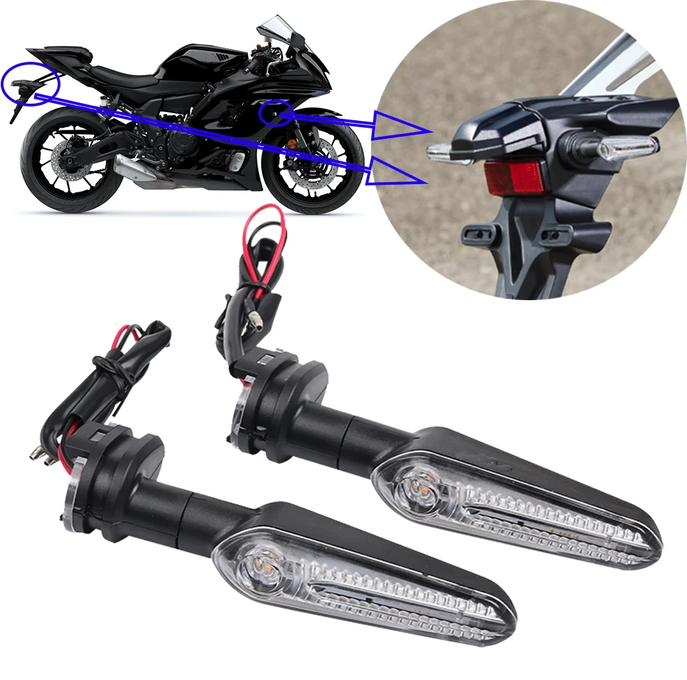 لياماها YZF R7 R9 R25 R125 دراجة نارية الملحقات الجبهة الخلفية LED بدوره إشارة مؤشر ضوئي اتجاهي المتعري الوامض مصباح