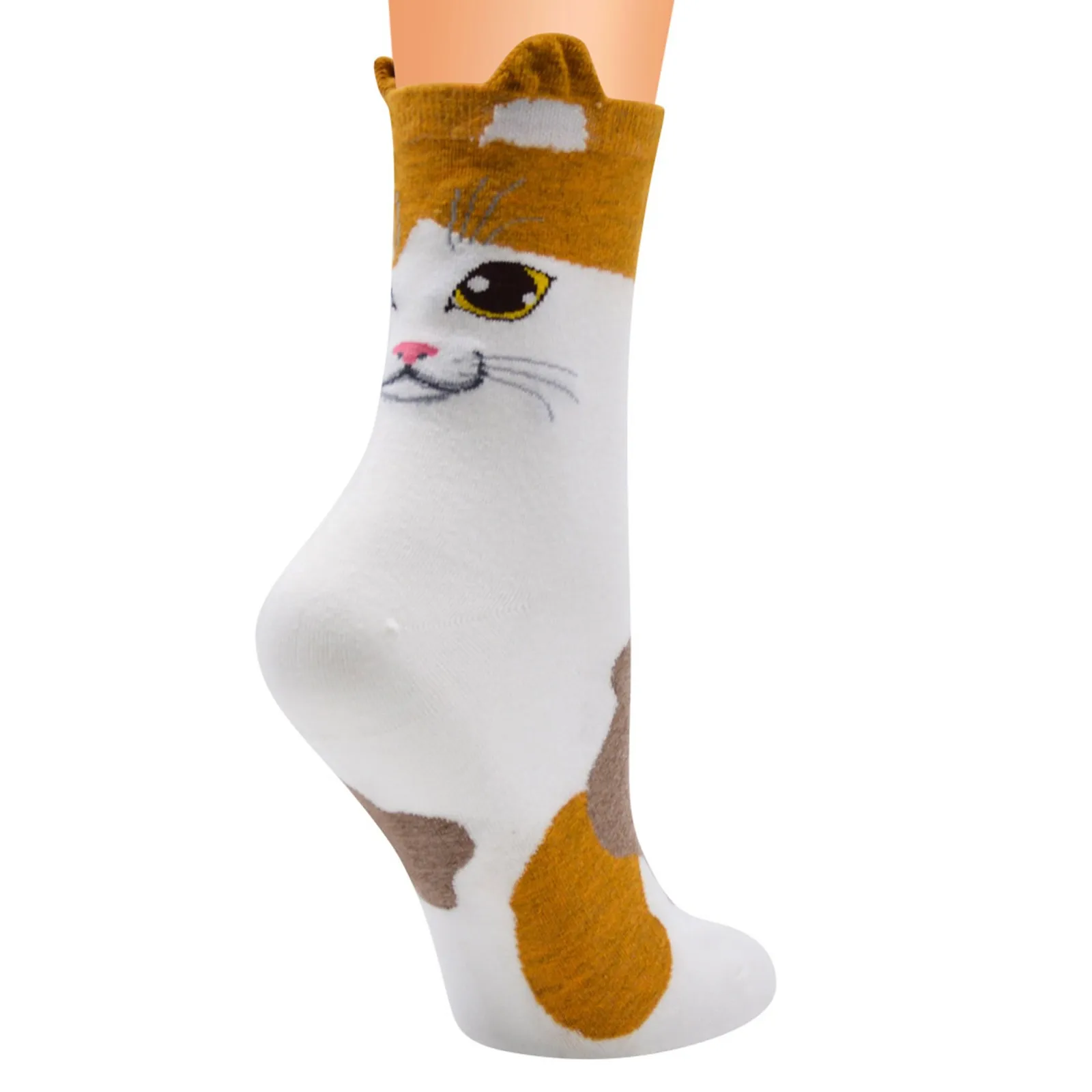 women socks three-dimensional cat socks for men and women fashionable and fun cat ear socks pure cotton animal ear tube socks