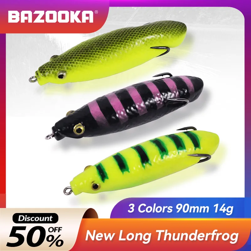 

Bazooka Frog Bait Fishing Lure Thunderfrog Topwater Soft Lures Propeller Floating Silicone Trout Bass Jigging Wobblers Swimbait