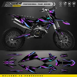 Powerzone Custom Team Graphics Achtergronden Stickers Kit Voor Ktm Sx Sxf Mx 2019-2022 Exc Xcw Enduro 2020-2023 125 Naar 500cc