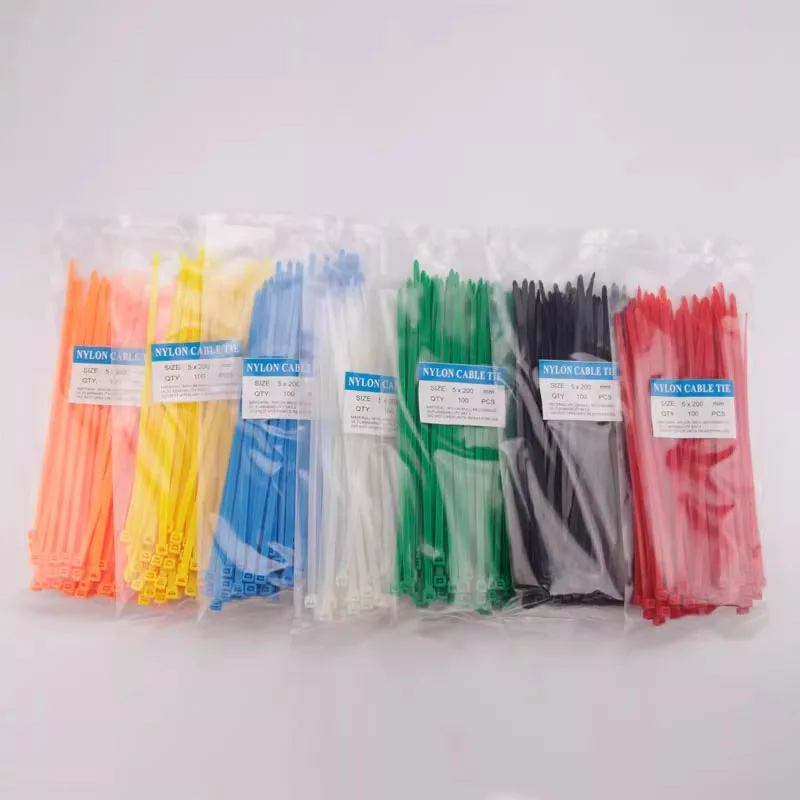 Reusable Cable Ties Cable Lock Loop Nylon Ties Removable Recyclable Mixed Colours Black White Cable Ties
