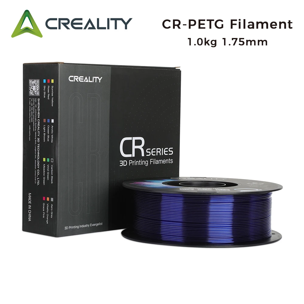 

Creality CR-PETG Filament 1.0KG 1.75mm 3D Printer Supplies Moisture Resistance Non-toxic Printing Materials