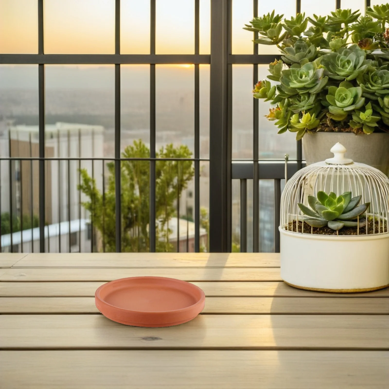 

5Pcs Flower Pot Tray Round Plant Saucers for Indoor Outdoor Use Waterproof Drainage Base Plate Easy Clean Potted Plant