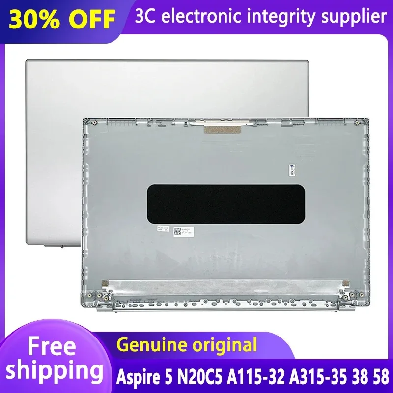 

New Laptop Case For Aspire 5 N20C5 A115-32 A315-35 A315-38 A315-58 LCD Back Cover Topcase Rear Lid Replacement Housing Silver