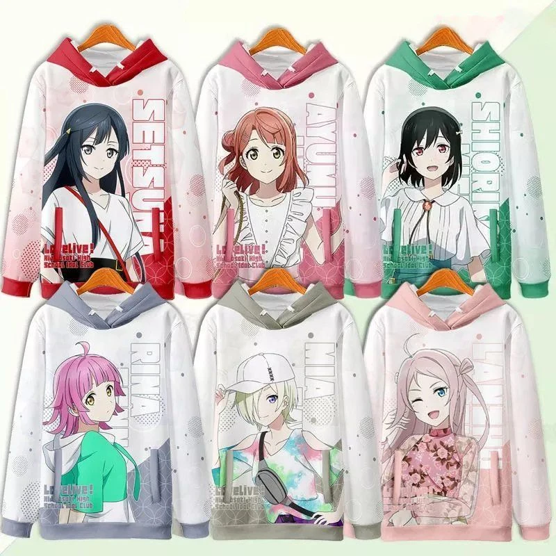 Love Live! Nijigasaki High School Idol Club 3D Print Oversized Women/Men Hoodie Sweatshirt Casual Tracksuit Cosplay Costumes