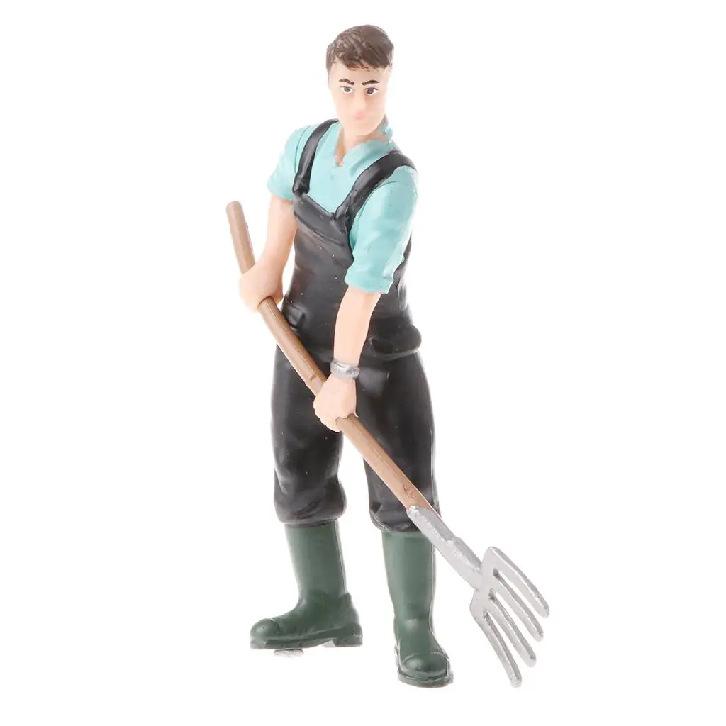 Action Figures with Miniature Simulation Rake Toy for