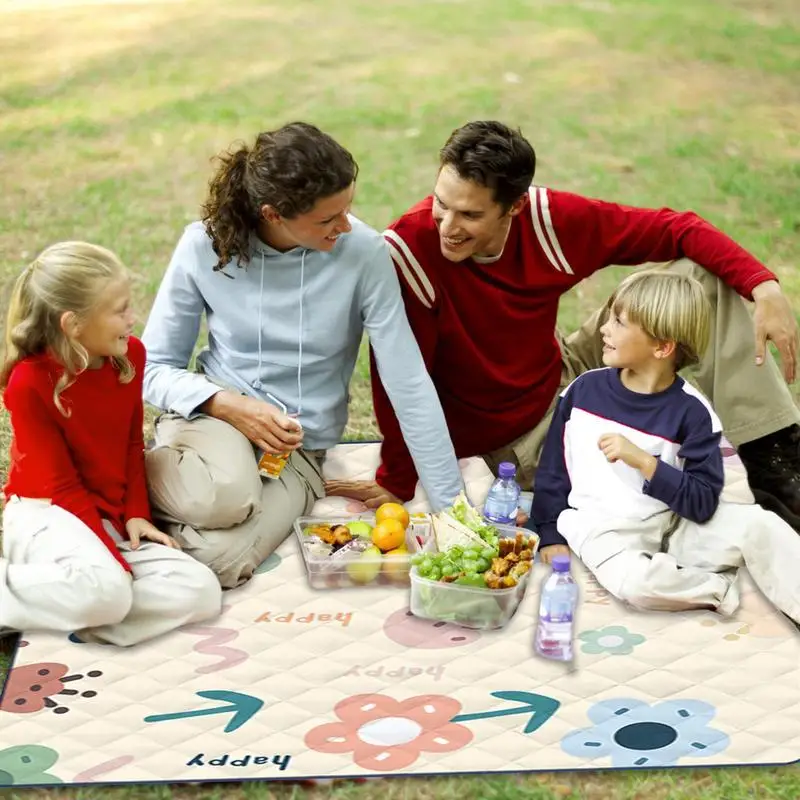 بطانيات نزهة مقاومة للماء للأماكن الخارجية بطانية مقاومة للرمل للشاطئ والنزهات بساط كبير قابل للطي للتخييم غطاء أرضي للسفر والمشي لمسافات طويلة