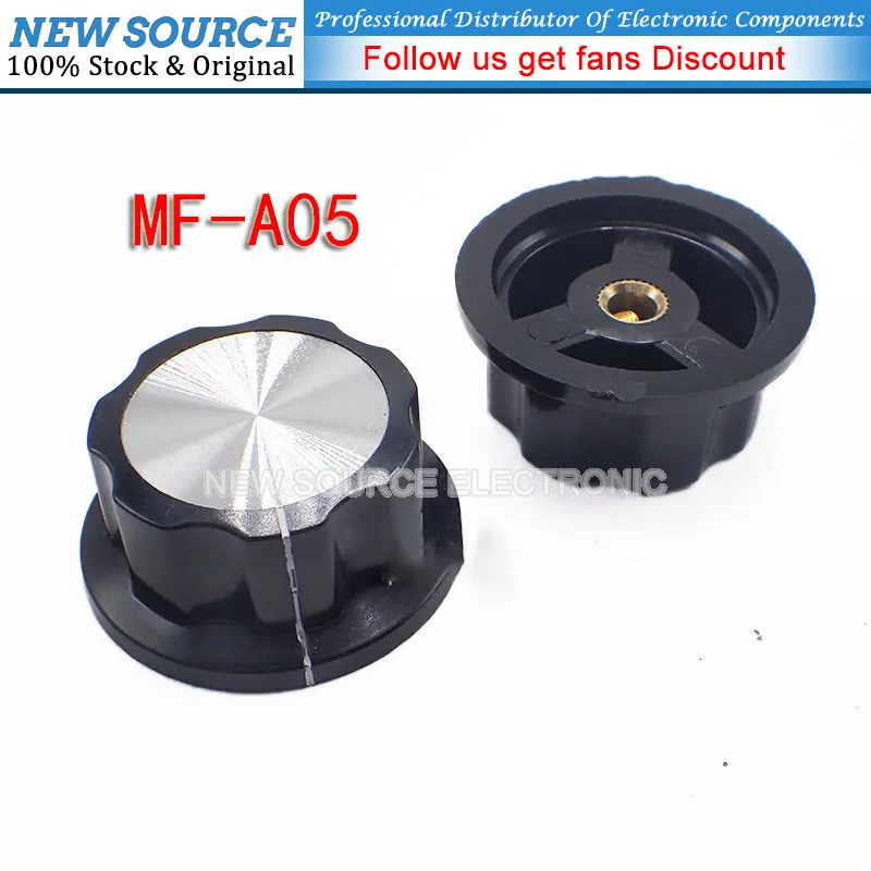 5Pcs MF-A01 MF-A02 MF-A03 MF-A04 MF-A05 Potentiometer Knob WH118/WX050 Rotary Switch Electronic 6mm NEWSOURCE