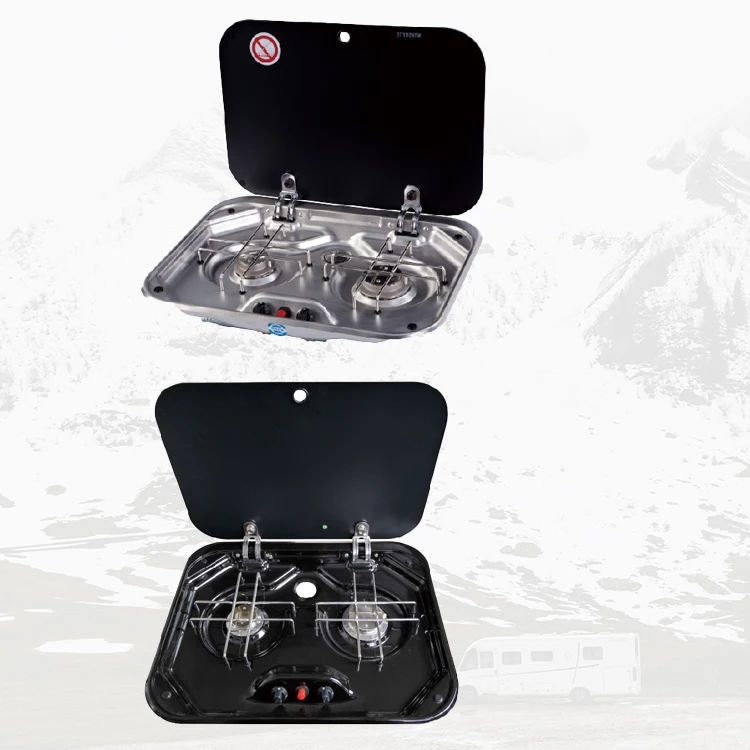 Most Popular RV-587 Gas Range Stove with Cover for Motorhome Caravan Trailer & Campers Body Parts on Sale