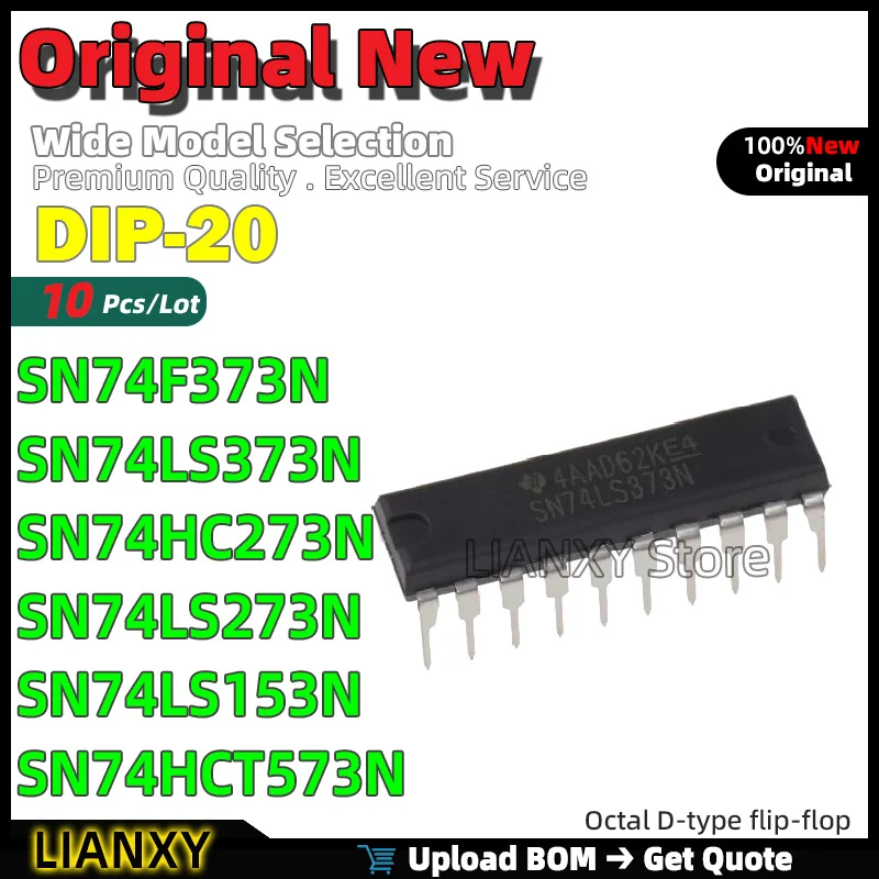 10pcs DIP-20 SN74F373N SN74LS373N SN74HC273N SN74LS273N SN74LS153N SN74HCT573N Octal D-type flip-flop New Original