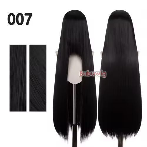 Bubuwig Synthetic Hair 100cm Long Straight Pure Color Cosplay Wigs Over 100 Colors Black White Red Blue Brown Wig Heat Resistant - Image 74