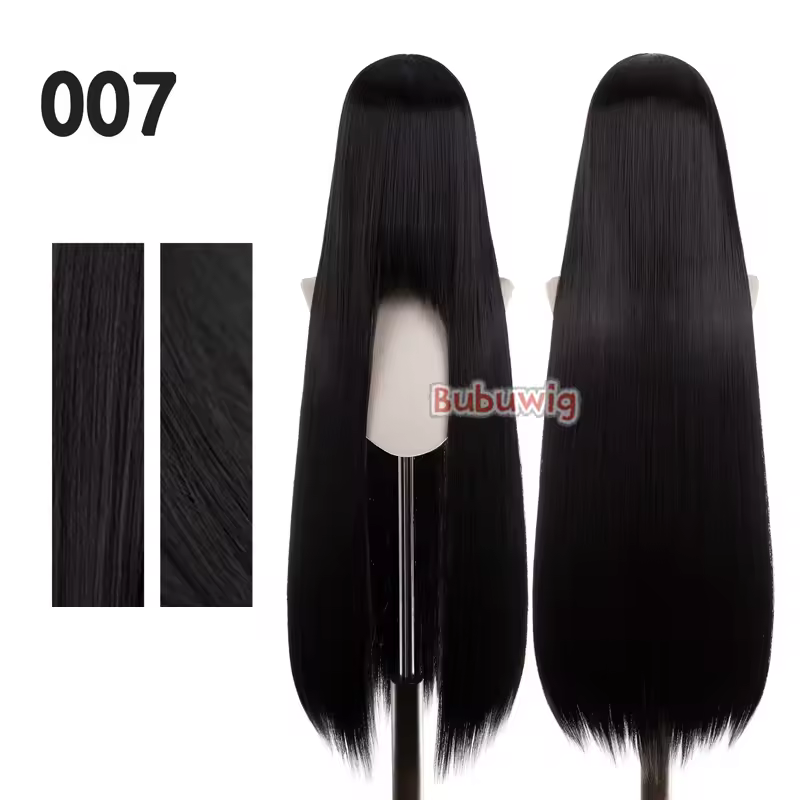 Bubuwig Synthetic Hair 100cm Long Straight Pure Color Cosplay Wigs Over 100 Colors Black White Red Blue Brown Wig Heat Resistant - Image 74
