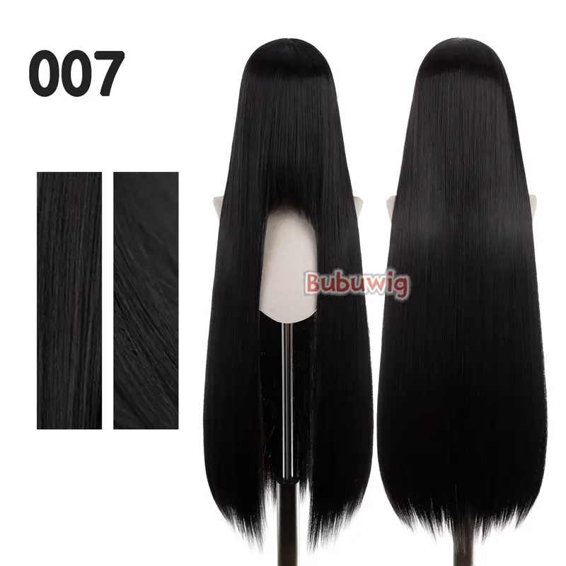 Bubuwig Synthetic Hair 100cm Long Straight Pure Color Cosplay Wigs Over 100 Colors Black White Red Blue Brown Wig Heat Resistant - Image 74