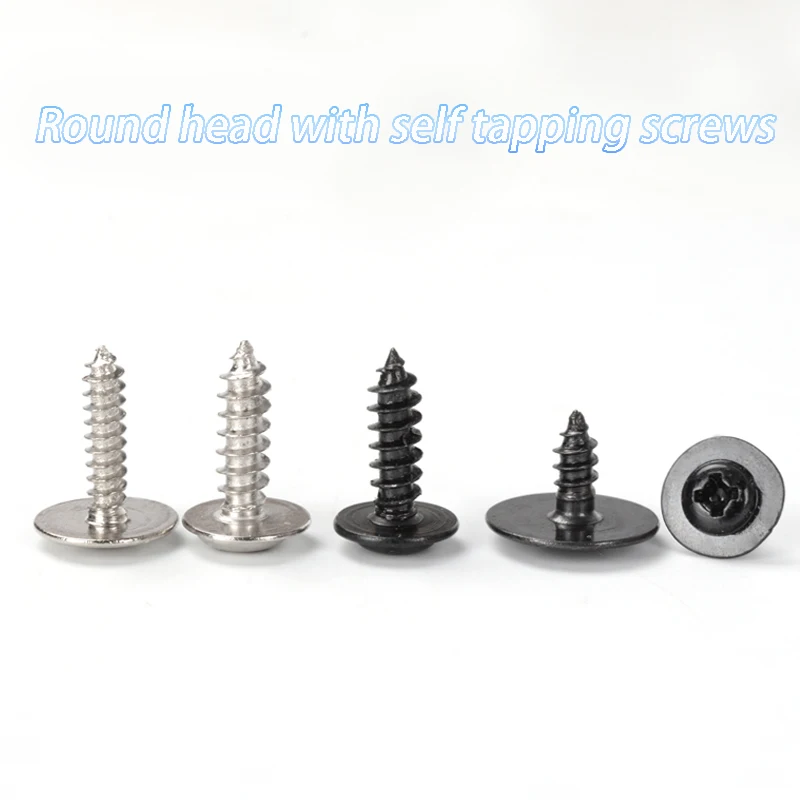 

Carbon steel PWA Screws With Gasket Cross Round Head Self-Tapping Screw M3 M4 M6 M2.3 M2.6 3.6 M1.7 M1.4