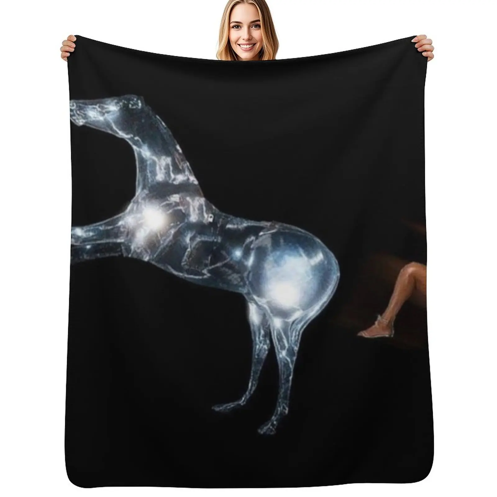 disco horse Throw Blanket Luxury St Weighted for sofa blankets and throws Decoratives Plush Blankets