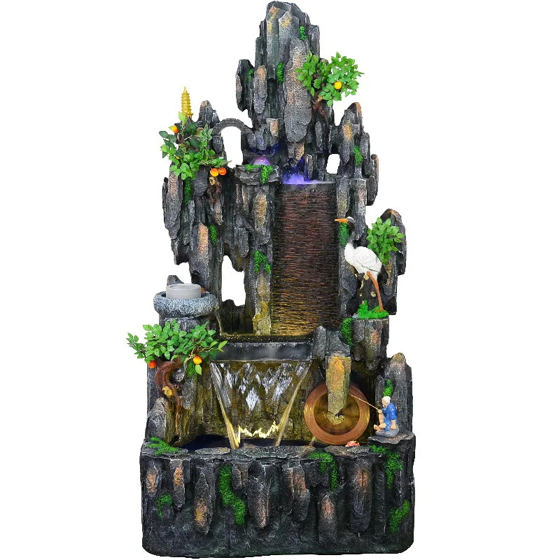 Large rockery flowing water fish tank office living room home accessories water feature