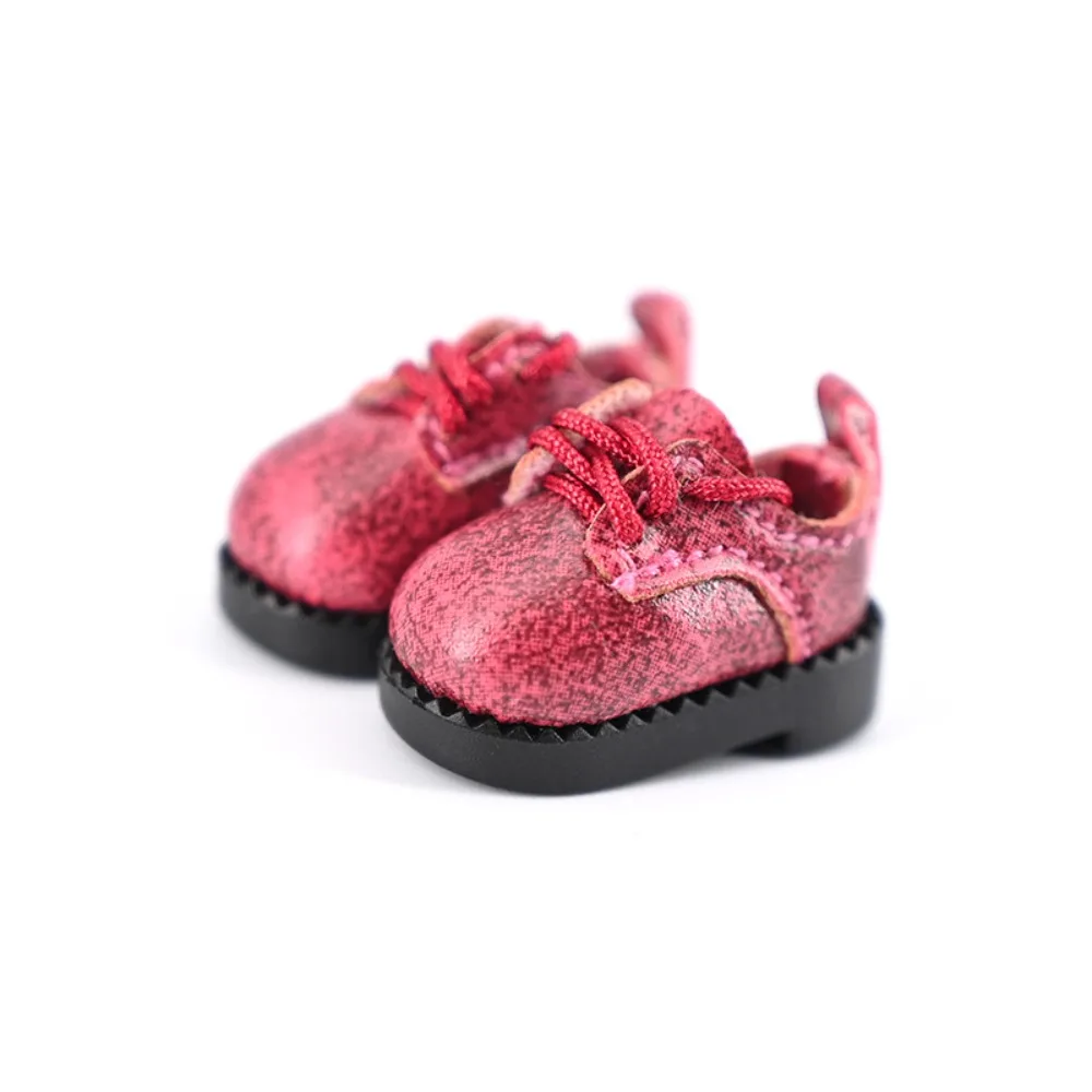 

With Shoelace Obitsu11 Shoes Pretend Play Dress Up Doll Leather Boots Casual Shoes Black Brown Cowhide Dolls Shoes