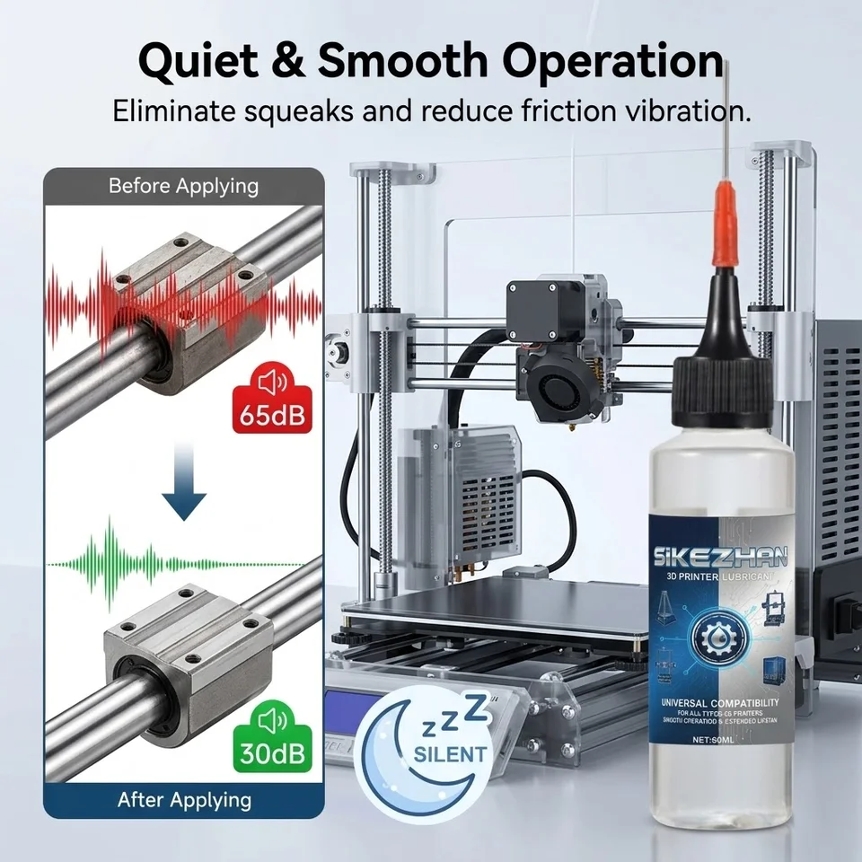 3D Printer Lubricating Oil – Precision Lubricant for Linear Rails, Screws  and Bearings, Reduce Friction and Noise