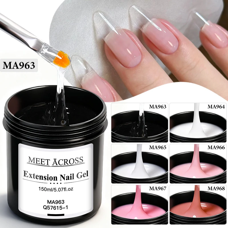 Juego de esmalte de Gel para extensión de uñas, 5 uds., 100ml, color nude, rosa, blanco claro, semipermanente, autonivelante, Kit de herramientas de barniz de Gel UV para construcción