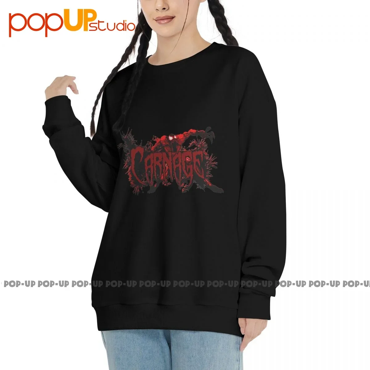 Symbiote Carnage Rage Comic Book Super Villain Sweatshirt Pullover Shirts Rare Unisex Splicing Best Seller