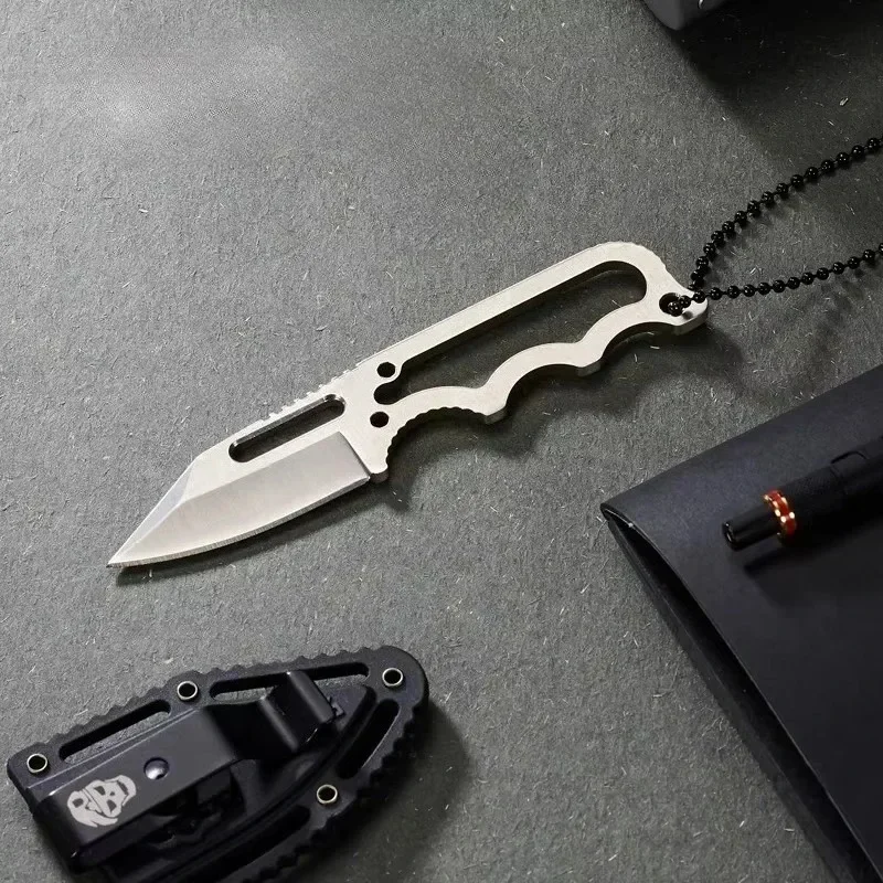 Instinct-Mini cuchillo fijo de cuello, Navajas de bolsillo tácticas portátiles, herramientas manuales de autodefensa EDC, cuchillo de caza en la jungla para acampar al aire libre