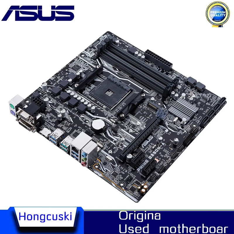 Used B350M For ASUS PRIME B350M-A original motherboard Socket AM4  DDR4 64G B350 64G SATA3 M.2 NVME PCI-E3.0 Desktop Motherboard